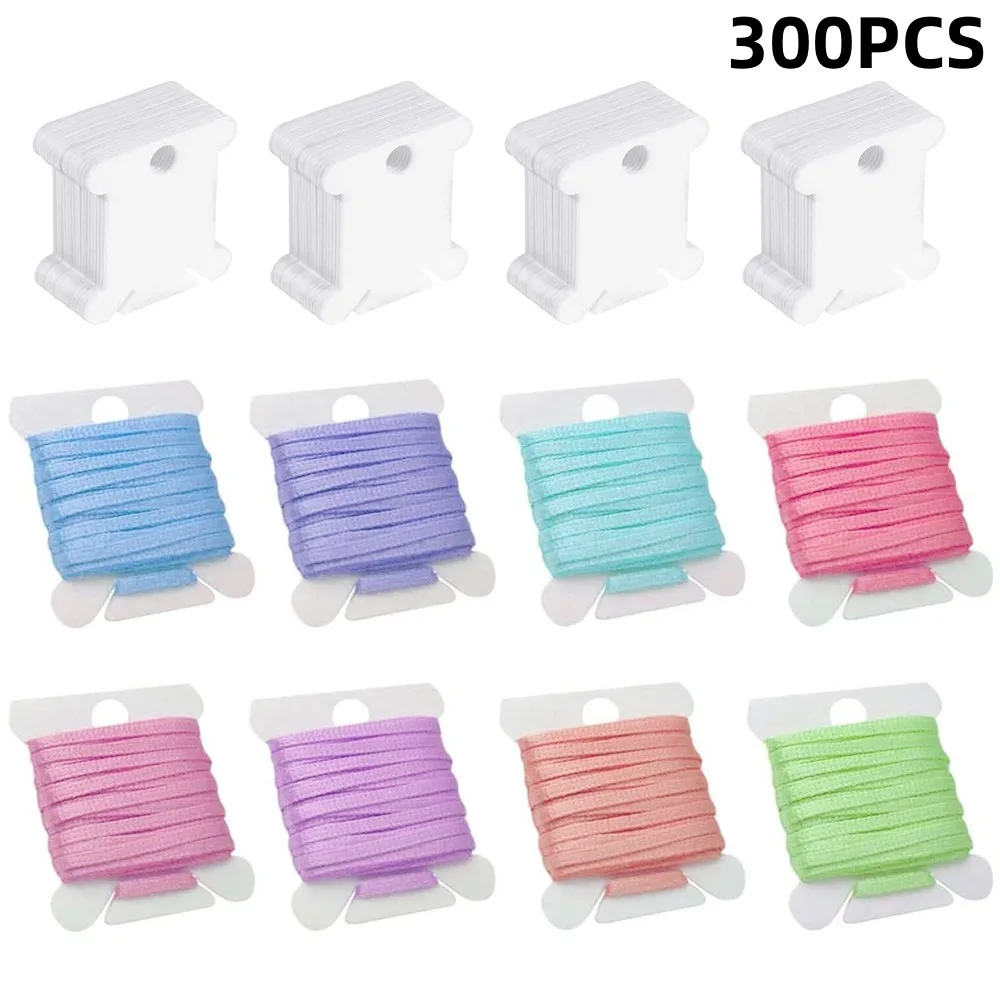 300Pcs Embroidery Floss Bobbins Floss Organizer Plastic Embroidery Thread Cards for Cross Stitch Thread Holder Sewing Storage
300Pcs Embroidery Floss Bobbins Floss Organizer Plastic Embroidery Thread Cards for Cross Stitch Thread Holder Sewing Storage