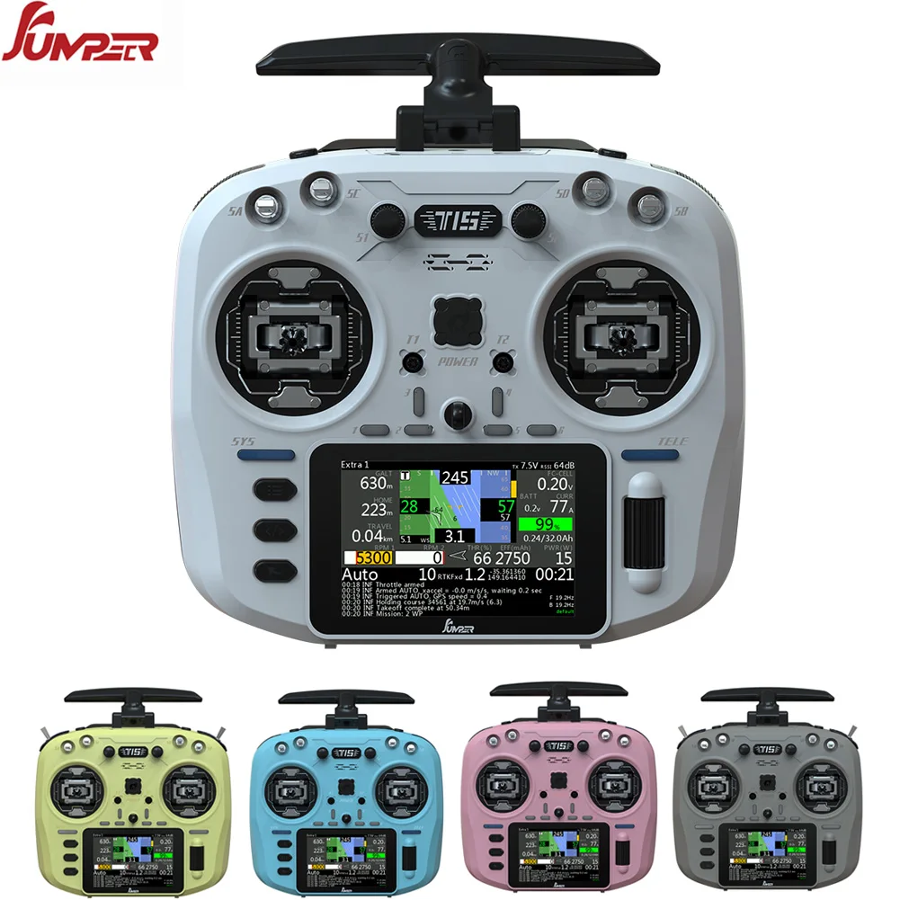 Jumper T15 Hall Sensor Color screen FPV Radio Controller EDGETX/ELRS For Long Rang RC Drone
Jumper T15 Hall Sensor Color screen FPV Radio Controller EDGETX/ELRS For Long Rang RC Drone