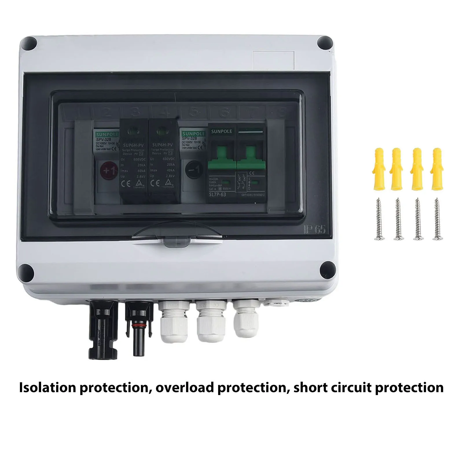 DC Fuse PV Combiner Box IP65 Protection Replacement Waterproof 1 In 1 Out 200*150*95mm For PV Plants Brand New
DC Fuse PV Combiner Box IP65 Protection Replacement Waterproof 1 In 1 Out 200*150*95mm For PV Plants Brand New