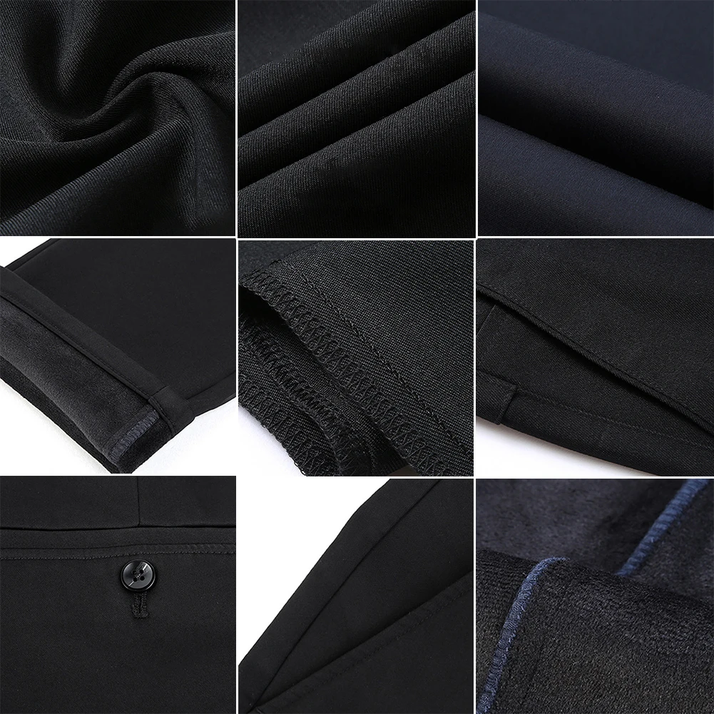Mens Winter Warm Fleece Lined Stretch Straight Chino Pants Business Trousers Middle-aged Men Casual Pants Loose Suit Pants
Mens Winter Warm Fleece Lined Stretch Straight Chino Pants Business Trousers Middle-aged Men Casual Pants Loose Suit Pants