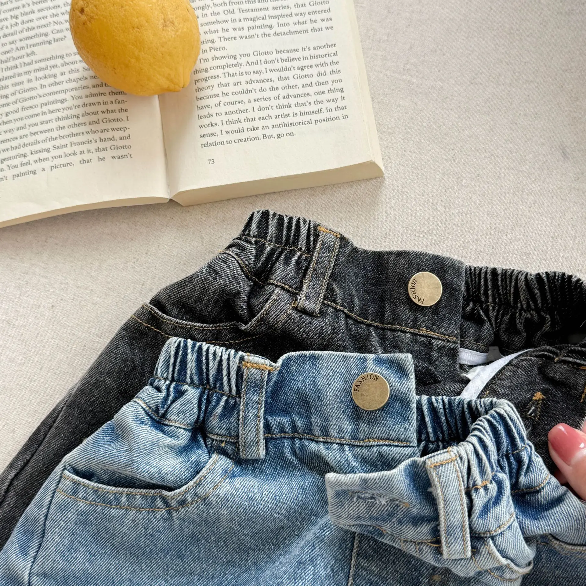 2025 Summer New Girls Denim Shorts Children Casual Pants Loose Boys Jeans Solid Color Baby Shorts Kids Clothes 44 Sc1a3e4545b534cd1aea5ae66852d9bfaX