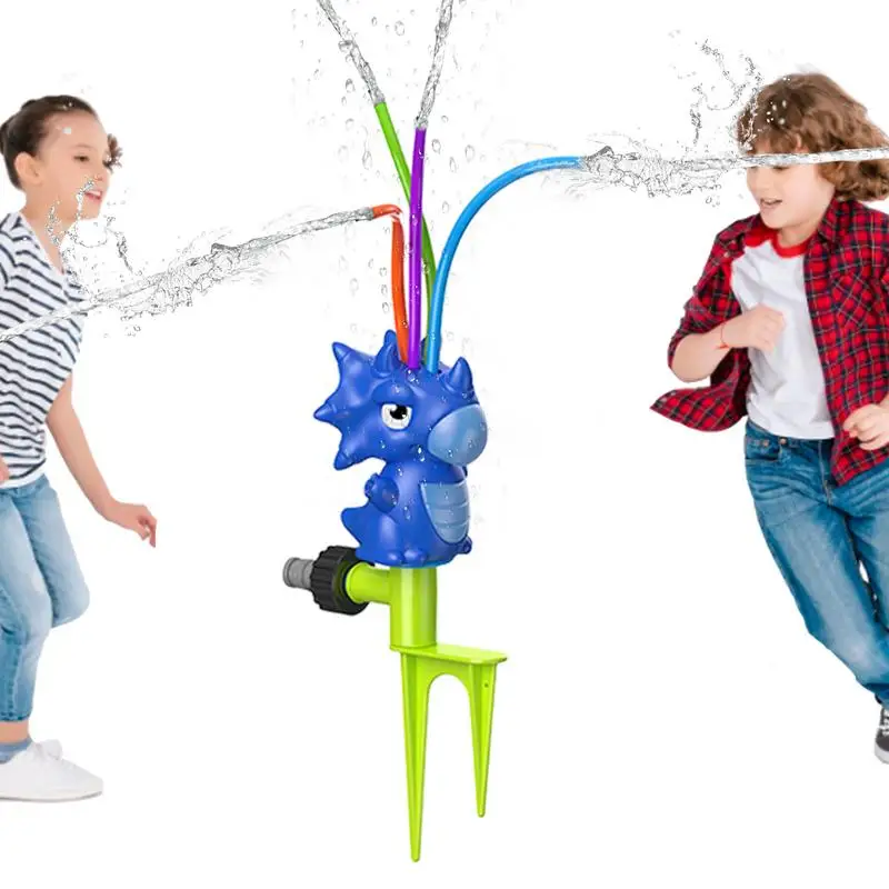 

Kids Sprinklers For Outside Dinosaur Water Spray Sprinkler With Rotation Spray Toys Backyard Games For Playful Summer Outside