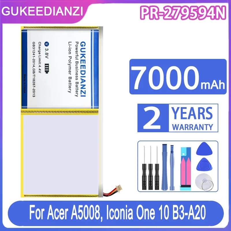 GUKEEDIANZI Replacement Battery PR-279594N 7000mAh For Acer A5008 Iconia One 10 One10 B3-A20 B3-A30 Iconia 10 Iconia10 A3-A40
GUKEEDIANZI Replacement Battery PR-279594N 7000mAh For Acer A5008 Iconia One 10 One10 B3-A20 B3-A30 Iconia 10 Iconia10 A3-A40