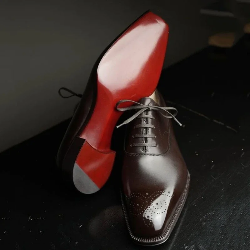 New Red Sole Wedding Shoes for Men Business Men's Formal Shoes Bronw Black Round Toe Lace-up Derby Shoes
New Red Sole Wedding Shoes for Men Business Men's Formal Shoes Bronw Black Round Toe Lace-up Derby Shoes