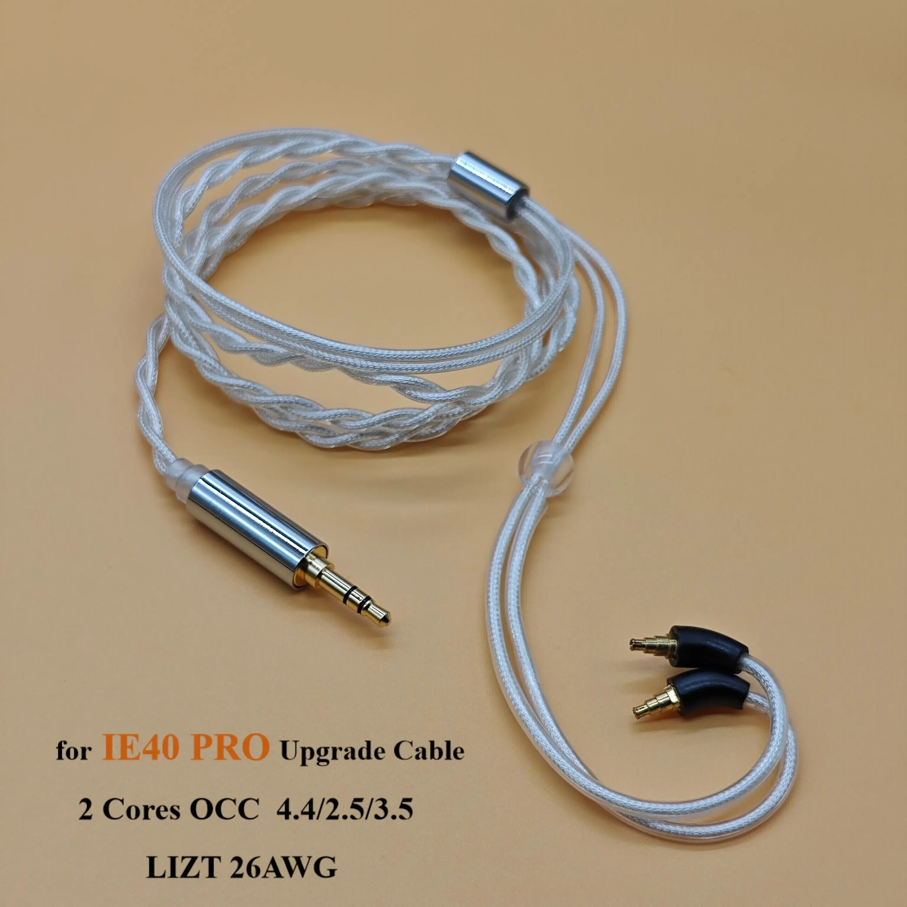 Silver Plated Upgrade Cable, Earphone Cable for IE40 PRO, 3.5, 2.5, 4.4 Balance, LIZT 2 Core, OCC
Silver Plated Upgrade Cable, Earphone Cable for IE40 PRO, 3.5, 2.5, 4.4 Balance, LIZT 2 Core, OCC