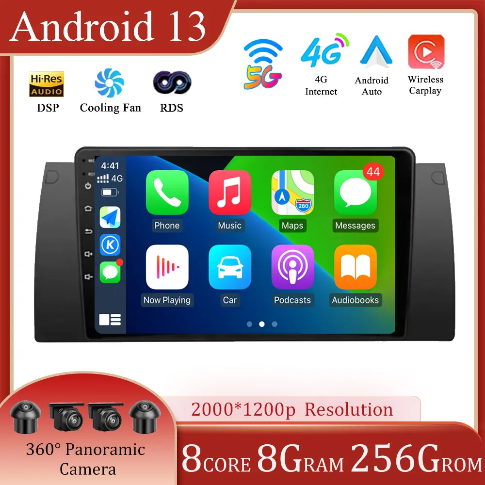 Android 13 For BMW 5 E39 E53 X5 1995 - 2001 2002 2003 2004 2005 2006 Car Radio Multimedia Video Player Navigation GPS Stereo DVD
Android 13 For BMW 5 E39 E53 X5 1995 - 2001 2002 2003 2004 2005 2006 Car Radio Multimedia Video Player Navigation GPS Stereo DVD