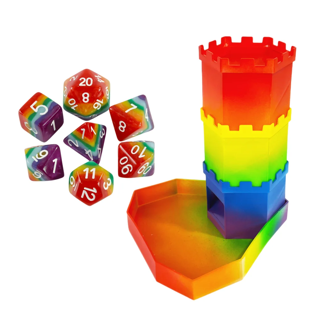 Детская башня, мини-игры, игры для ролевых игр, игры DND, складные кости со штампованным роликом, складные кости