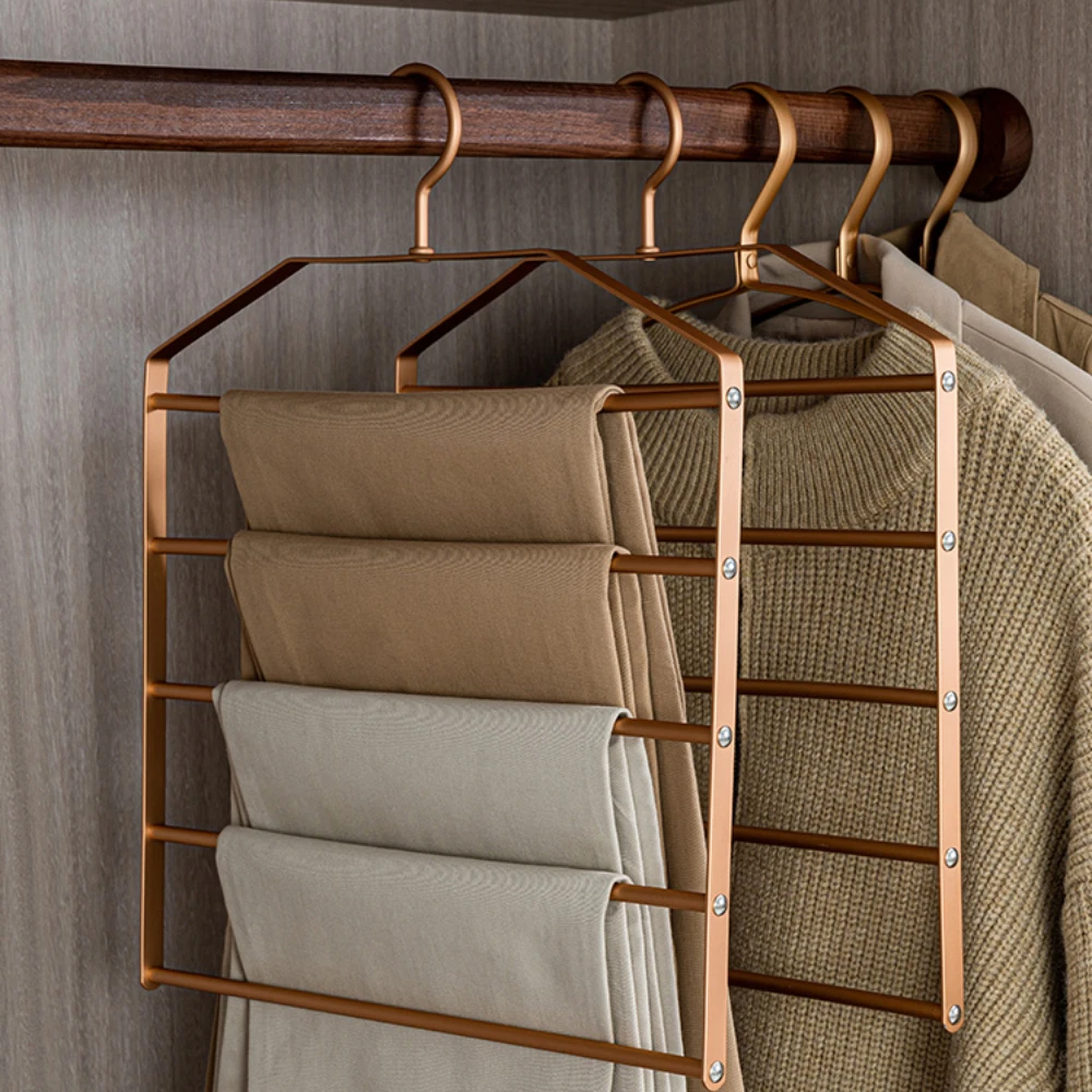 Space Aluminum Alloy Pant Rack Sub Anti-Slip Trousers Rack Pant Rack Multilayer Simplicity Multifunctional Magic Hanger Scarf
Space Aluminum Alloy Pant Rack Sub Anti-Slip Trousers Rack Pant Rack Multilayer Simplicity Multifunctional Magic Hanger Scarf