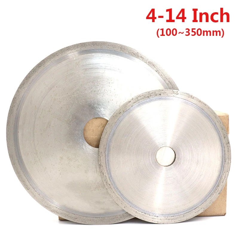 

1Pcs 4~14 Inch Diamond Circular Saw Blade No Tooth 100~350mm Cutting Arbor Disc For Jade Agate Glass Gems Stone Polishing Tools