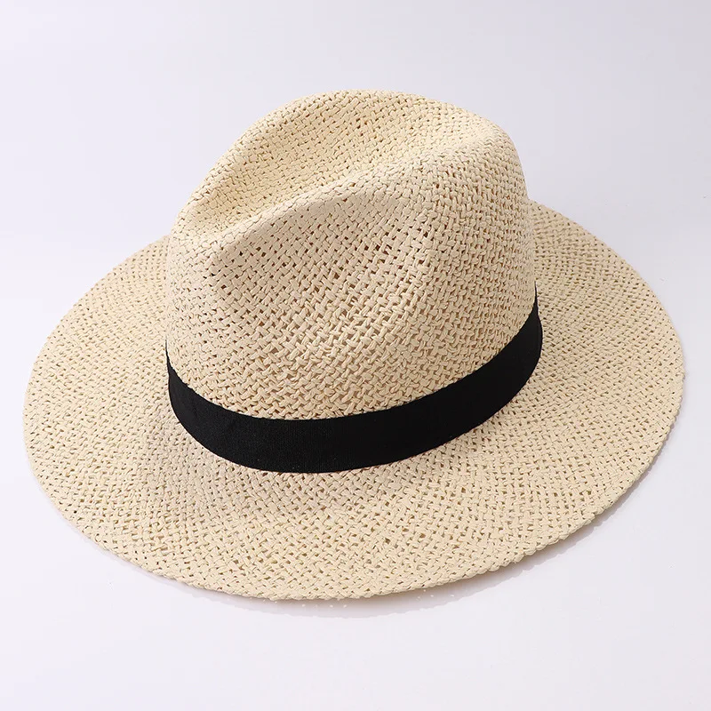 Black Ribbon Band Panama Hats Summer Women Sun Hat for Men Jazz Top Wide Brim Staw Beach Hat Derby Party Wedding Hat
Black Ribbon Band Panama Hats Summer Women Sun Hat for Men Jazz Top Wide Brim Staw Beach Hat Derby Party Wedding Hat