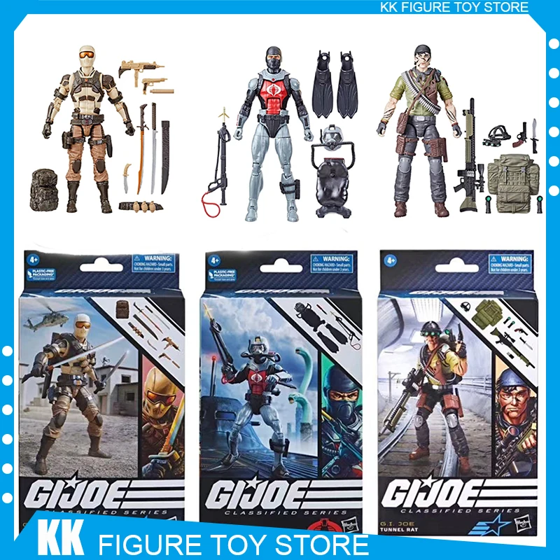 

G.I. Joe Classified Series Anime Figure Cobra Eel Snake Eyes Gutter Rat 81 Action Figure Model Collectible Toy Christmas Gifts