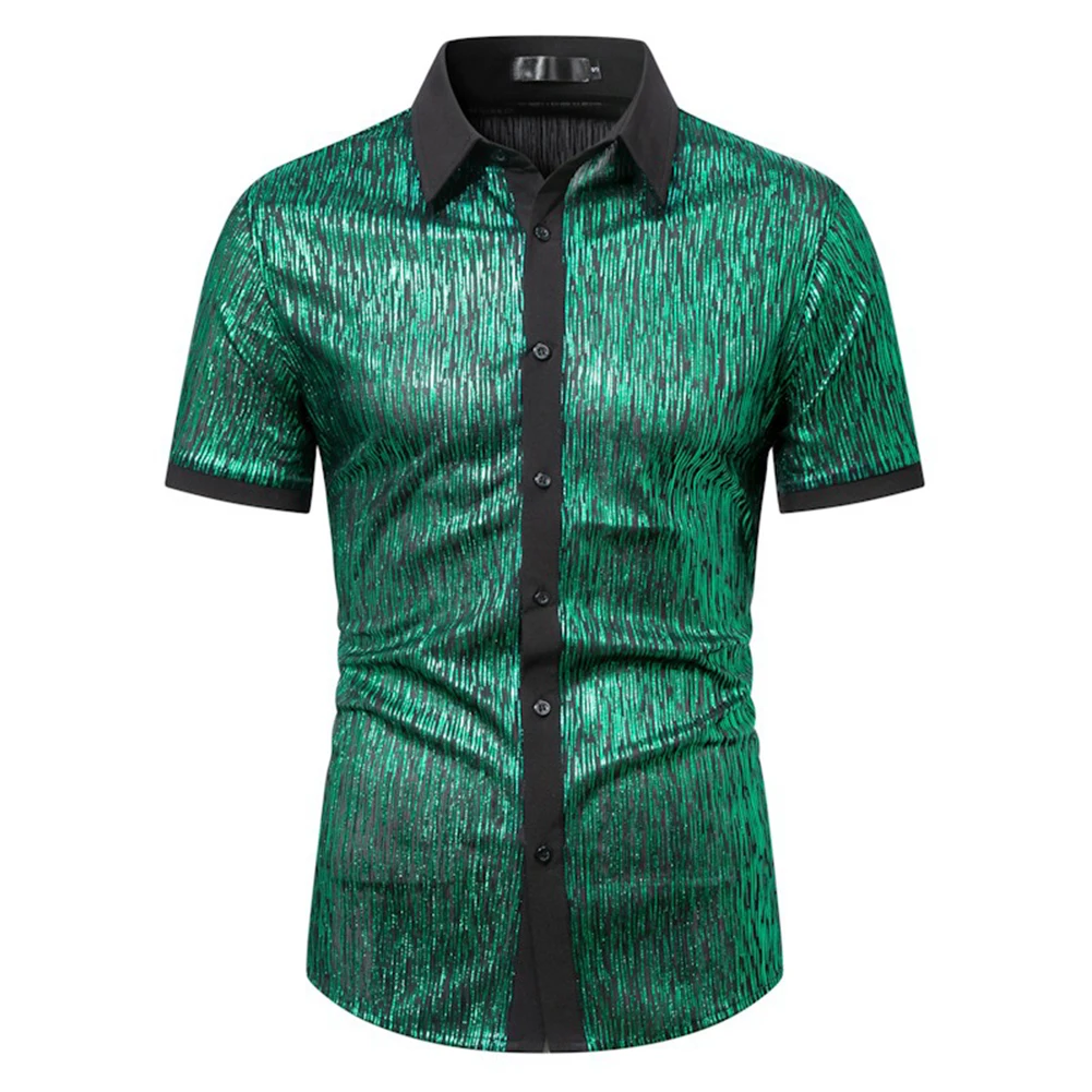 Fashion Hot New Stylish Comfy Shirt Shiny Short Sleeve Suit Inner Wear Summer T-Shirt Blouse Top Button Casual
Fashion Hot New Stylish Comfy Shirt Shiny Short Sleeve Suit Inner Wear Summer T-Shirt Blouse Top Button Casual
