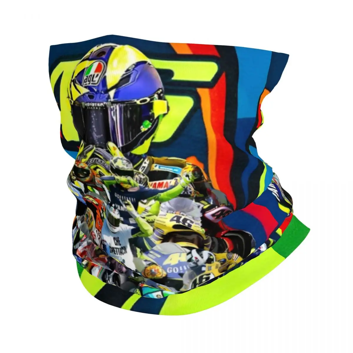 

Motorsport Rossi Bandana Merch Motorcycle Neck Gaiter Printed Face Scarf Multi-use Balaclavas For Motor Riding Windproof