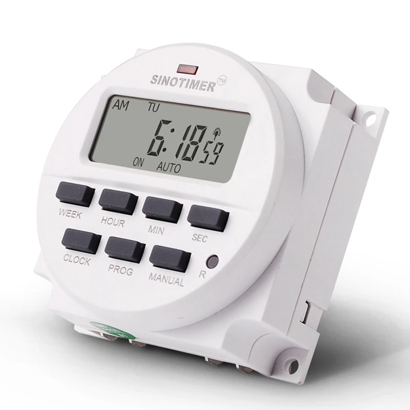 SINOTIMER 1 Second Interval Power Supply 7 Days Weekly Programmable Digital Electronic Lighting Daily Timer Switch Timer Switch
SINOTIMER 1 Second Interval Power Supply 7 Days Weekly Programmable Digital Electronic Lighting Daily Timer Switch Timer Switch