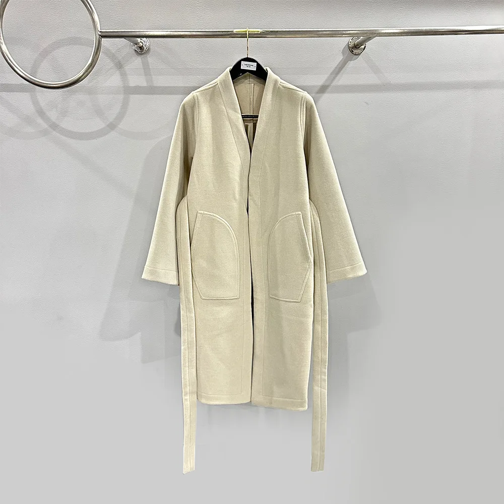 Women Clothing Rick Winter Mid-length V-neck Tweed Jacket with Waist Cinching Ro Owens Women Coat Jacket
Women Clothing Rick Winter Mid-length V-neck Tweed Jacket with Waist Cinching Ro Owens Women Coat Jacket