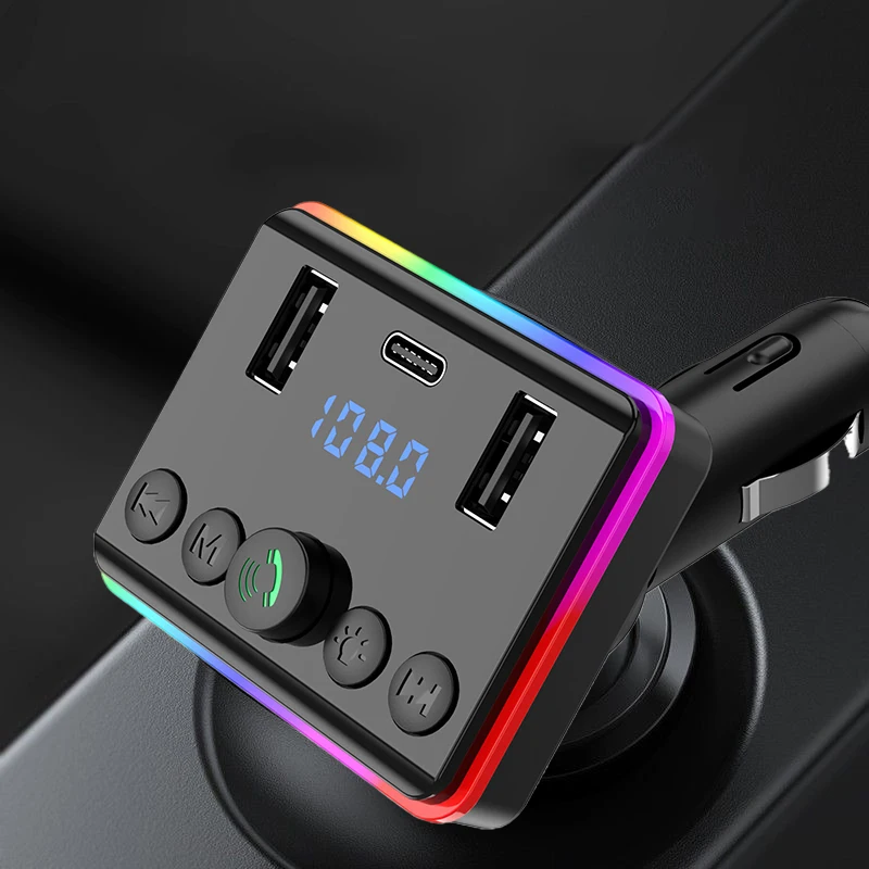 Беспроводной автомобильный Bluetooth FM-передатчик PD Type-C, двойной USB-модулятор, а, громкая связь, mp3-плеер, зарядное устройство, лампа для создания атмосферы
Беспроводной автомобильный Bluetooth FM-передатчик PD Type-C, двойной USB-модулятор, а, громкая связь, mp3-плеер, зарядное устройство, лампа для создания атмосферы