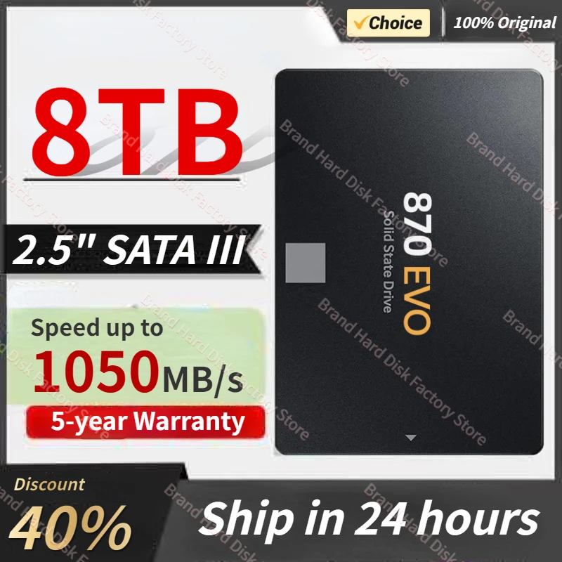 

4TB Solid State Disk Ssd 870 Evo 250GB 500GB 1TB 2TB Internal Hdd Hard Drive Sata3 2.5 Inch Laptop Desktop Pc Mlc Disco Duro