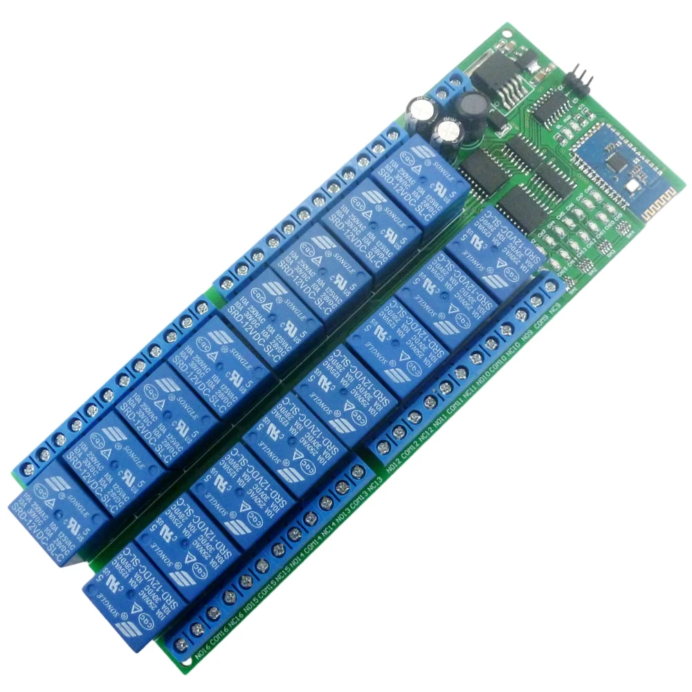16 Channel Android Phone Bluetooth-compatible Control Relay Module 2.4G Wireless Controller for Smart Home LED Lighting System
16 Channel Android Phone Bluetooth-compatible Control Relay Module 2.4G Wireless Controller for Smart Home LED Lighting System