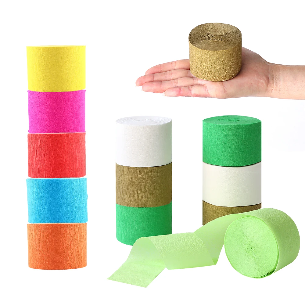 Colored Crepe Paper Roll Origami Crinkled Crepe Paper Craft DIY Paper Tassels Decor Paper Craft Birthday Wedding Party Decor
Colored Crepe Paper Roll Origami Crinkled Crepe Paper Craft DIY Paper Tassels Decor Paper Craft Birthday Wedding Party Decor