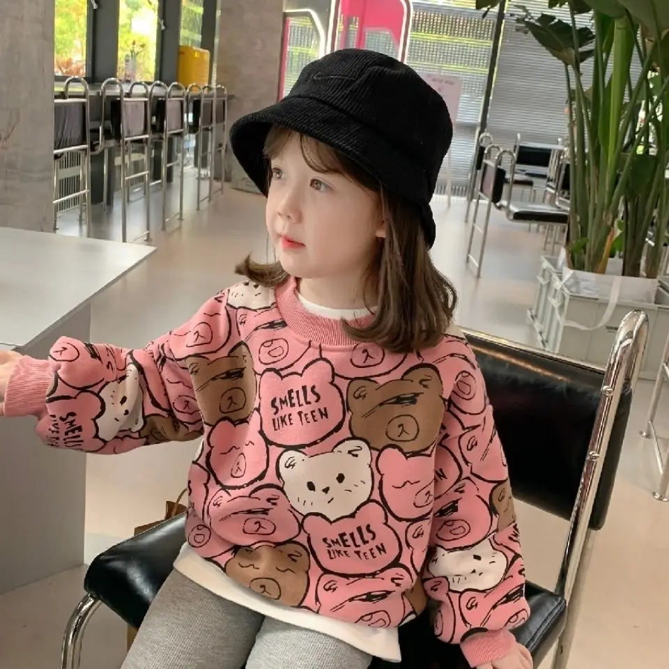 Girls Autumn Clothing 2022 New Children's Fleece-Lined Children's Sweater Cartoon Print Top Baby Bottoming Coat
Girls Autumn Clothing 2022 New Children's Fleece-Lined Children's Sweater Cartoon Print Top Baby Bottoming Coat