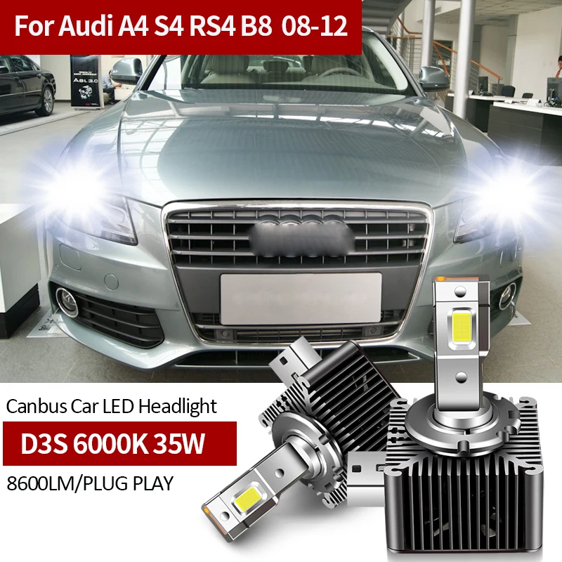 For Audi A4 S4 RS4 B8 2008 2009 2010 2011 2012 35W D3S Canbus Car LED Headlight Bulbs Replacement Original Xenon HID Bulb White
For Audi A4 S4 RS4 B8 2008 2009 2010 2011 2012 35W D3S Canbus Car LED Headlight Bulbs Replacement Original Xenon HID Bulb White