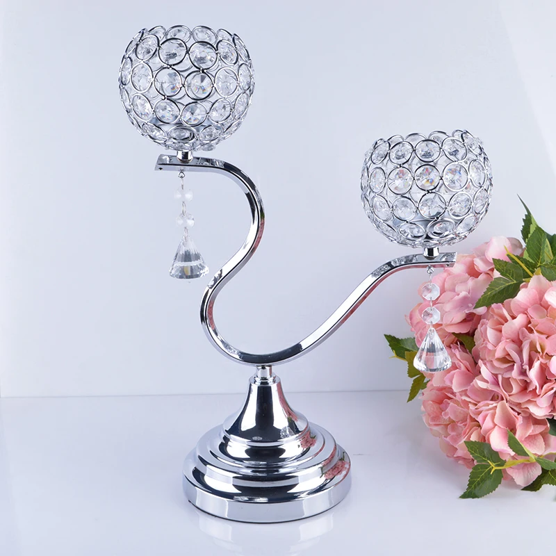 PEANDIM Luxury 2 Arms Crystal Candle Lantern Romantic Wedding Table Centerpieces Candleabra Home Votive Candle Holder Decoration
PEANDIM Luxury 2 Arms Crystal Candle Lantern Romantic Wedding Table Centerpieces Candleabra Home Votive Candle Holder Decoration