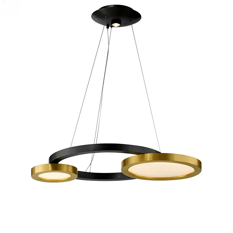 

Nordic Designer Luxury Stainless Steel Pendant Light Post-modern Simple Round Suspension Luminaire Living Room Office Restaurant