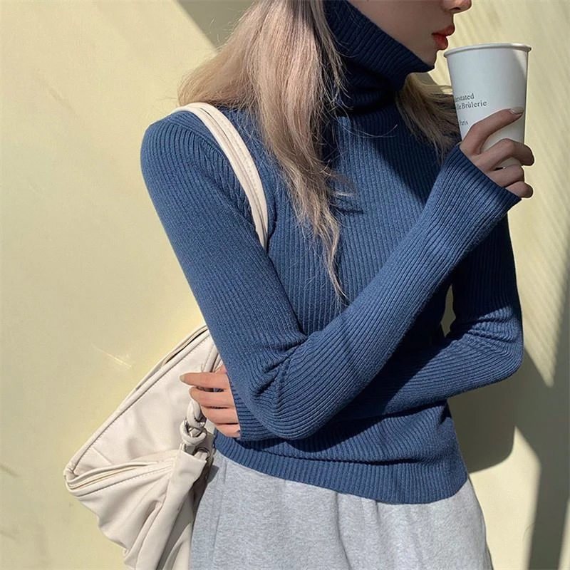 Versatile Long Sleeve Solid Tops Autumn Turtleneck Sweater Women Clothes Winter Knitted Bottom Pullover Jumper Pull Female 28821
Versatile Long Sleeve Solid Tops Autumn Turtleneck Sweater Women Clothes Winter Knitted Bottom Pullover Jumper Pull Female 28821