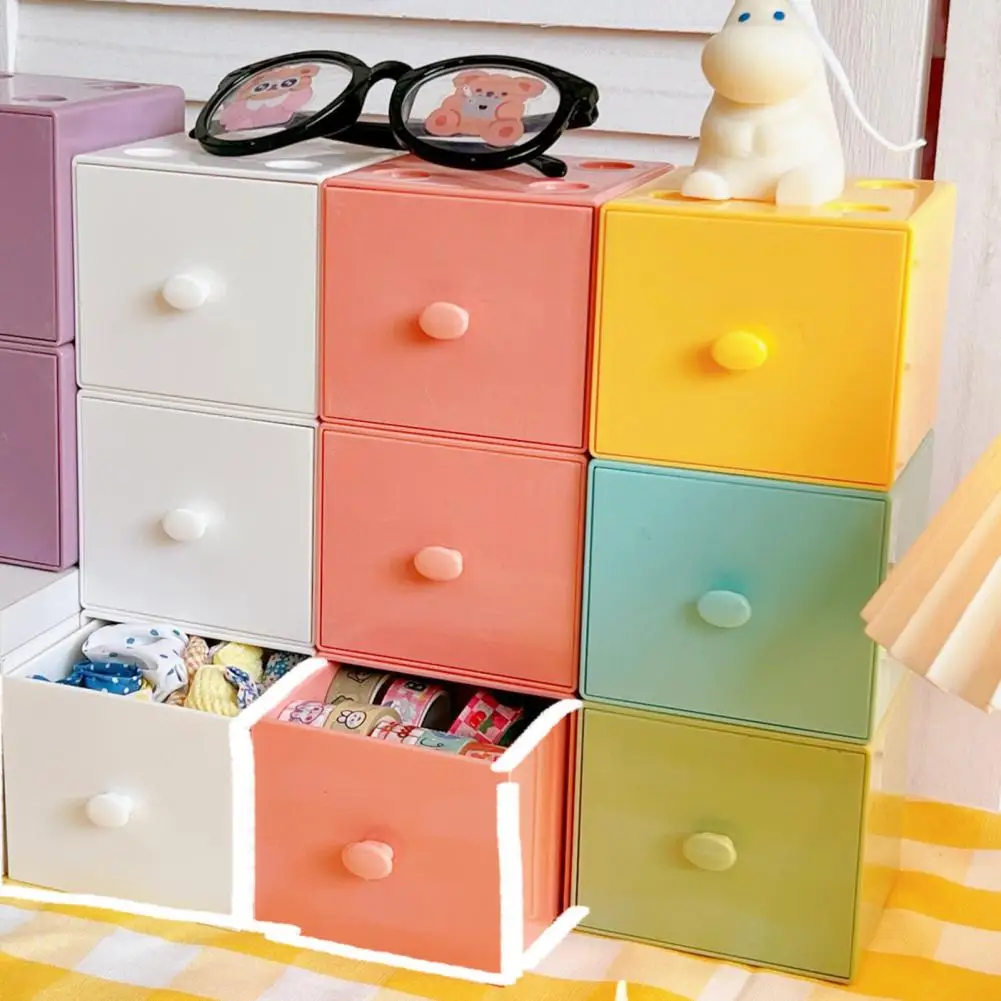 

Sundries Box High Durability Space-saving Plastic Desktop Square Sundries Storage Box Pen Container Home Supplies 잡동사니 상자