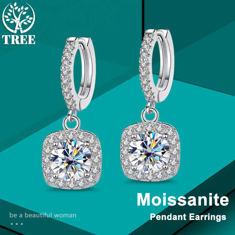 ALITREE D Color Moissanite Earring 925 Sterling Sliver Plated with White Gold Earring for Women Wedding Engagement Fine Jewelry
ALITREE D Color Moissanite Earring 925 Sterling Sliver Plated with White Gold Earring for Women Wedding Engagement Fine Jewelry