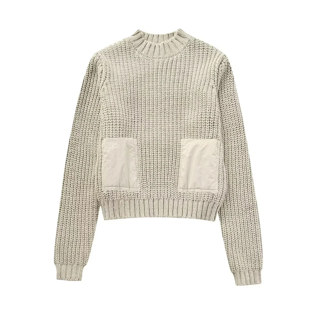 TRAF Womens Casual Knit Sweater Chic Matching Pockets O-neck Knitted Pullover Woman Vintage Long Sleeve Loose Sweater Top 2023
TRAF Womens Casual Knit Sweater Chic Matching Pockets O-neck Knitted Pullover Woman Vintage Long Sleeve Loose Sweater Top 2023