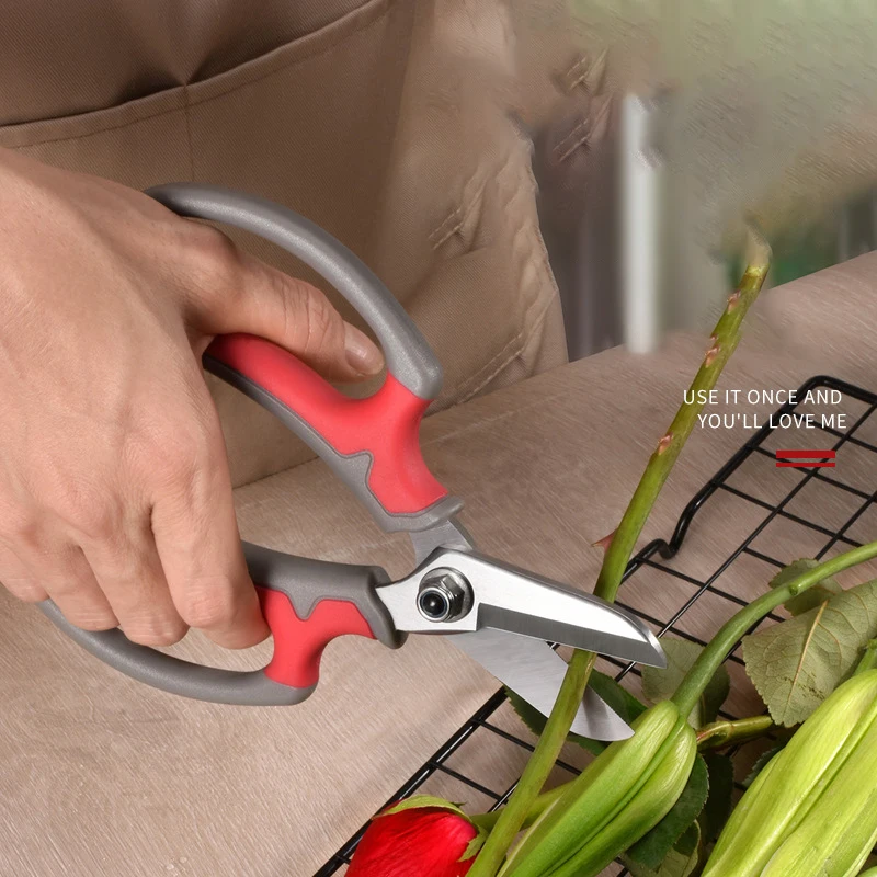 Садовые ножницы с прямой головкой из нержавеющей стали с зубцами, ножницы для ветвей, садовые инструменты, ножницы для цветов 
Садовые ножницы с прямой головкой из нержавеющей стали с зубцами, ножницы для ветвей, садовые инструменты, ножницы для цветов