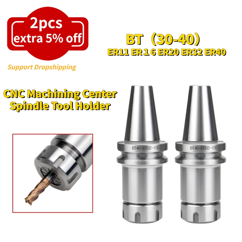 High Precision BT30 BT40 Tool Holder ER11 ER16 ER20 ER25 ER32 ER40 70L 100L150L 200L CNC Machining Center Spindle Tool Holder
High Precision BT30 BT40 Tool Holder ER11 ER16 ER20 ER25 ER32 ER40 70L 100L150L 200L CNC Machining Center Spindle Tool Holder