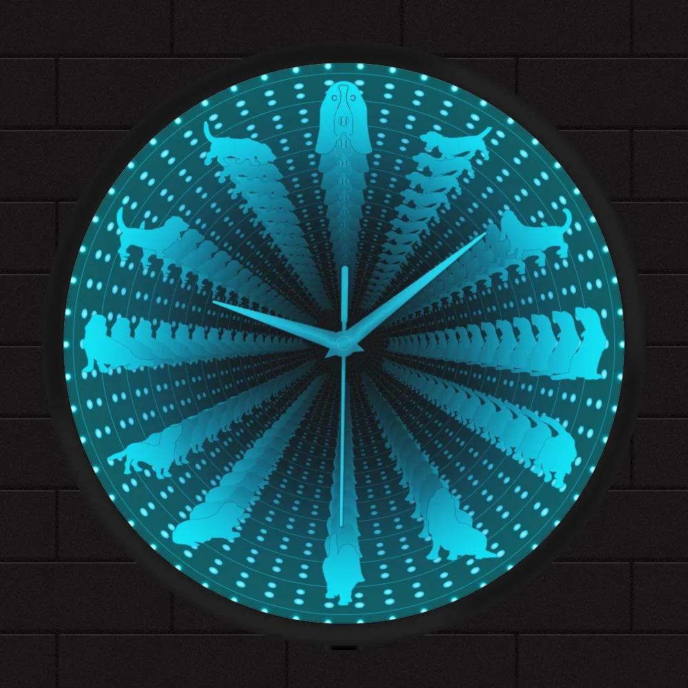 Basset Hound Infinity Mirror Wall Art LED Lighted Clock Pet Shop Puppy Dog Breed Neon Sign Clock Glow In Dark Dog Lovers Gift
Basset Hound Infinity Mirror Wall Art LED Lighted Clock Pet Shop Puppy Dog Breed Neon Sign Clock Glow In Dark Dog Lovers Gift