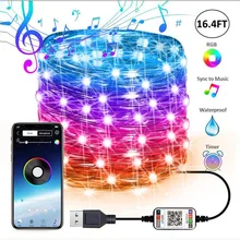 USB LED String Light Bluetooth App Control Copper Wire String Lamp Waterproof for Christmas Tree Decoration Indoor And Outdoor
USB LED String Light Bluetooth App Control Copper Wire String Lamp Waterproof for Christmas Tree Decoration Indoor And Outdoor