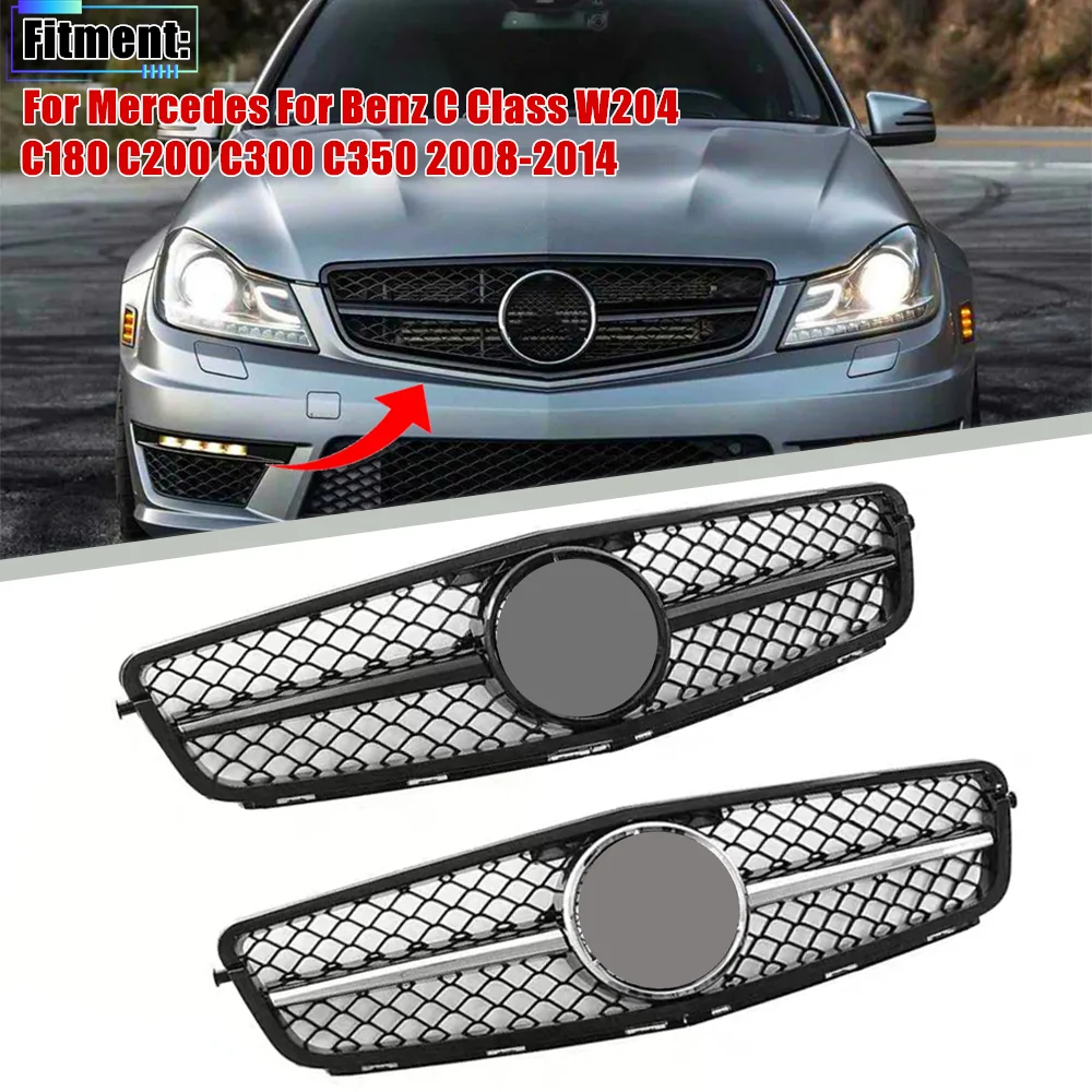 W204 Car Front Grill AMG C63 Style For Mercedes Benz C-Class W204 C180 C200 C300 2008-2014 Front Bumper Radiator Racing Grille
W204 Car Front Grill AMG C63 Style For Mercedes Benz C-Class W204 C180 C200 C300 2008-2014 Front Bumper Radiator Racing Grille