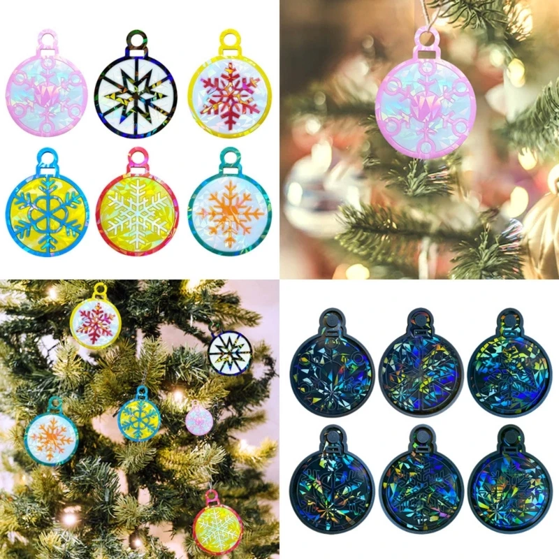 

Silicone Christmas Snowflake Molds Holographic Light Shadow Earrings Pendant Mold DIY Ornaments Jewelry Epoxy Resin Mold