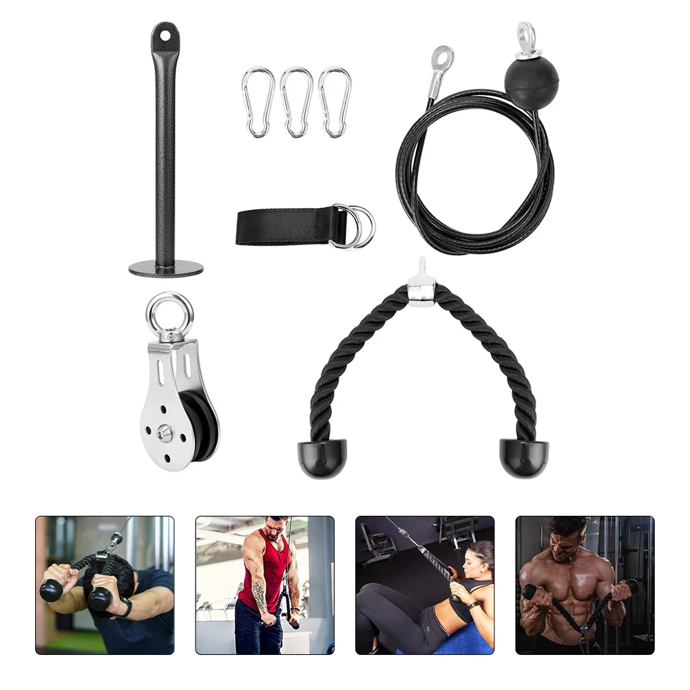Fitness Pulley Set Arm Exercise Tool Gym Cable Triceps Equipment Nylon System Wire Rope Kit
Fitness Pulley Set Arm Exercise Tool Gym Cable Triceps Equipment Nylon System Wire Rope Kit