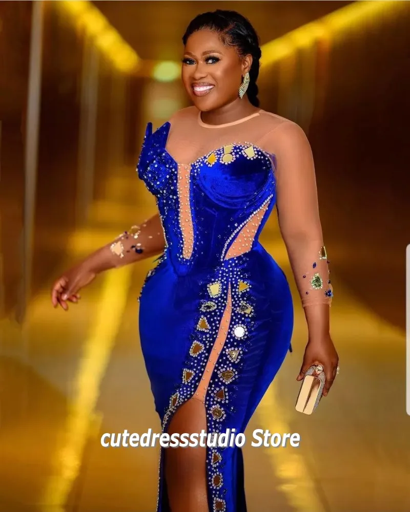 Elegant Wedding Party Dresses For Women 2022 Sheer Neck Velvet Crystal Mermaid Evening Gowns Long Sleeve vestidos de gala
Elegant Wedding Party Dresses For Women 2022 Sheer Neck Velvet Crystal Mermaid Evening Gowns Long Sleeve vestidos de gala