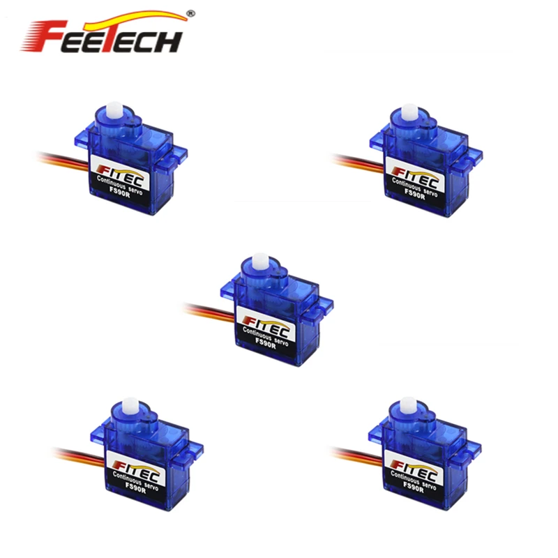 5PCS FEETECH FS90R Micro Servo 360 Degree Continuous Rotation Servo Motor for RC Car Drones Smart Car
5PCS FEETECH FS90R Micro Servo 360 Degree Continuous Rotation Servo Motor for RC Car Drones Smart Car