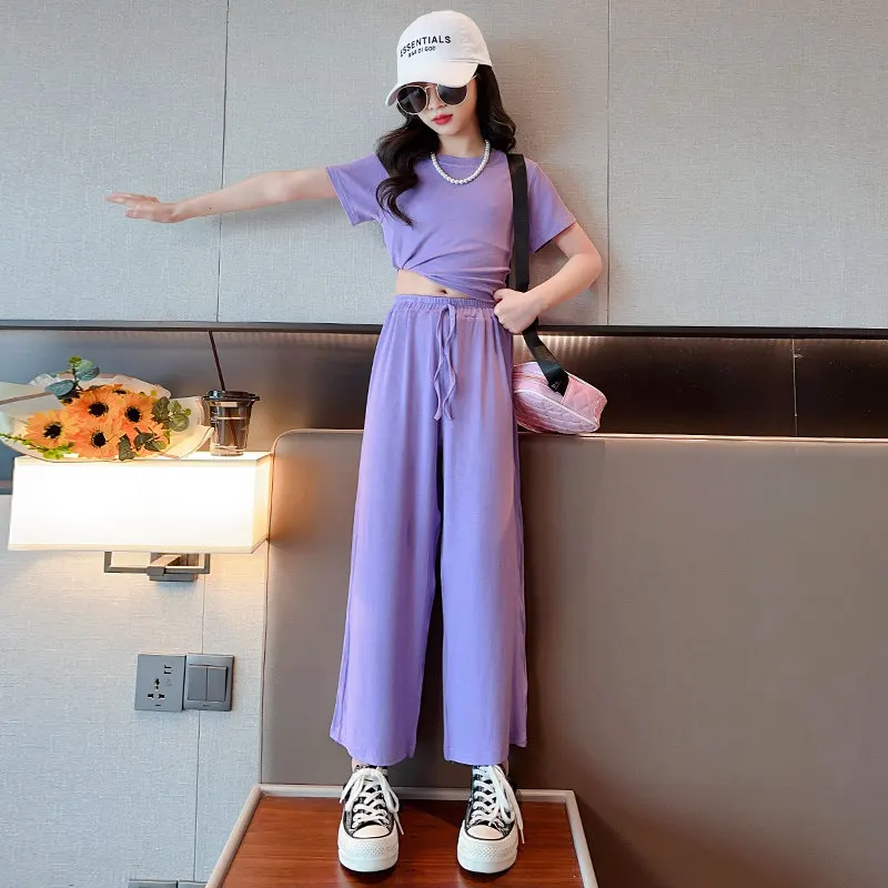 Girls Cool Clothing Set Solid Color Summer Short Sleeve Kids Tracksuits Comfortable Casual Student Teen Streetwear Thin Outfits
Girls Cool Clothing Set Solid Color Summer Short Sleeve Kids Tracksuits Comfortable Casual Student Teen Streetwear Thin Outfits