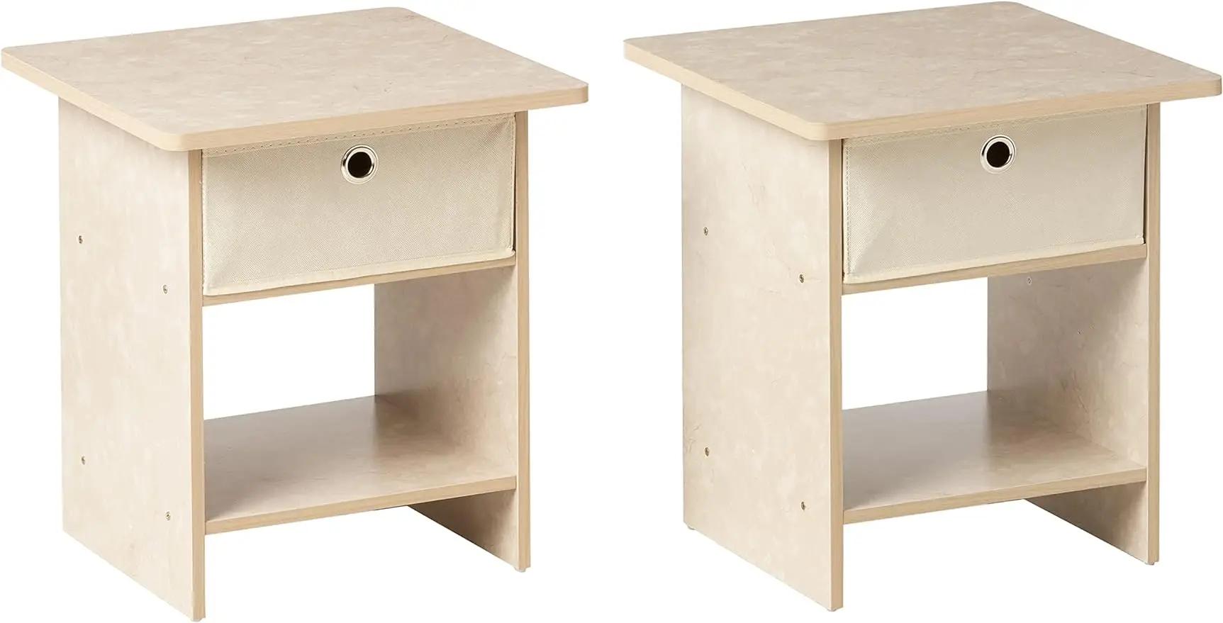 The Dario End Table / Side Table / Night Stand / Bedside Table with Bin Drawer, 2-Pack, Cream Faux Marble/Ivory
The Dario End Table / Side Table / Night Stand / Bedside Table with Bin Drawer, 2-Pack, Cream Faux Marble/Ivory