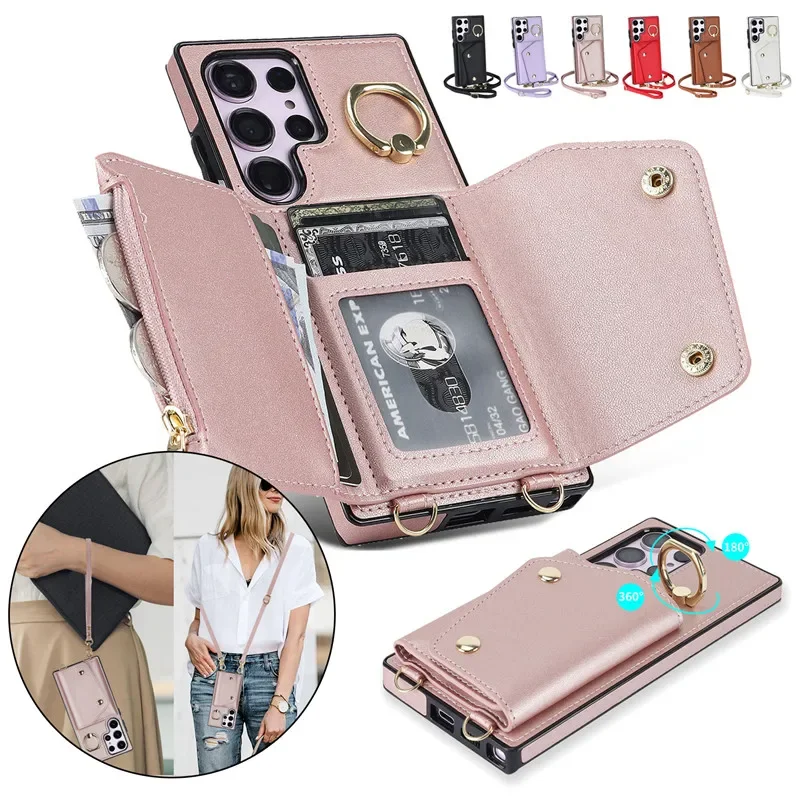 Crossbody Lanyard Leather Wallet Card Phone Case for Samsung Galaxy S24 S23 Ultra S22 Plus S21 FE A54 A14 A53 Note 20 Flip Cover
Crossbody Lanyard Leather Wallet Card Phone Case for Samsung Galaxy S24 S23 Ultra S22 Plus S21 FE A54 A14 A53 Note 20 Flip Cover