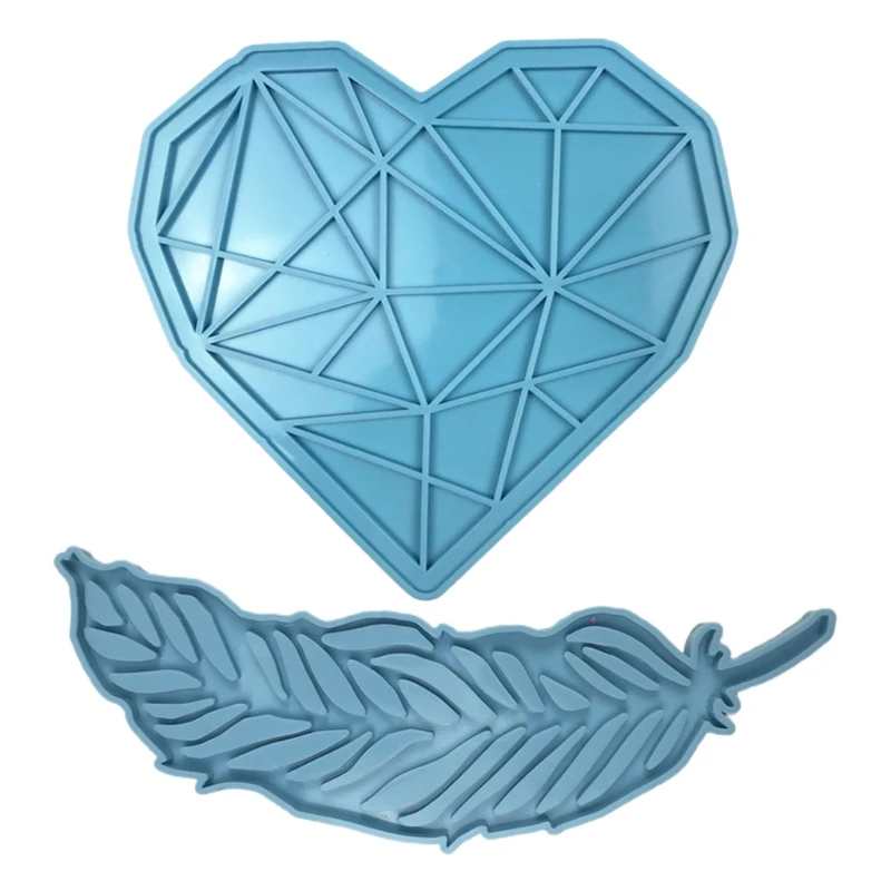 2 Pcs Love Heart Tray Pad Feather Plate DIY Crafts Decorations Ornaments Casting Tool Epoxy Resin Mold Silicone Mould
2 Pcs Love Heart Tray Pad Feather Plate DIY Crafts Decorations Ornaments Casting Tool Epoxy Resin Mold Silicone Mould