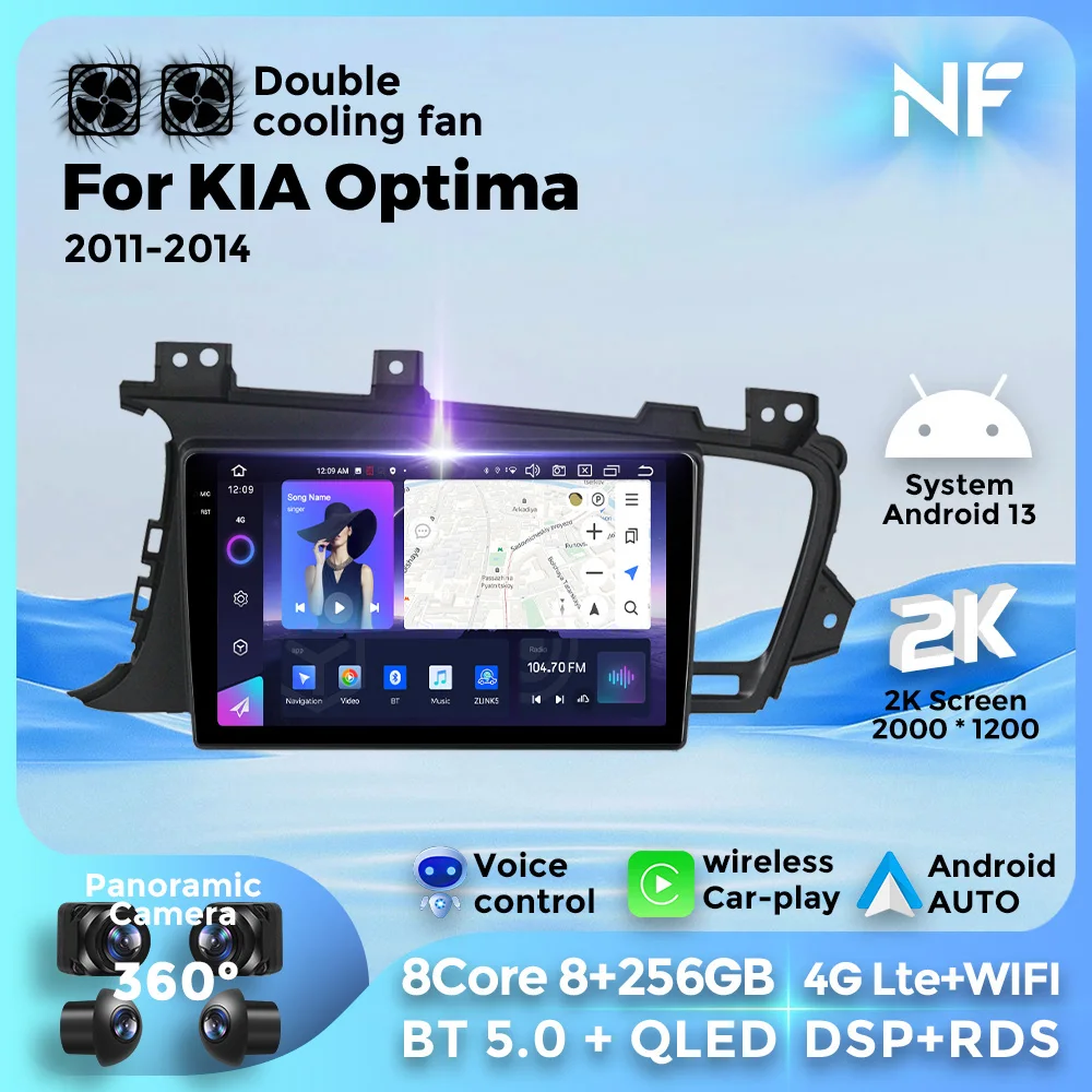 

7862S Android 13 Car Radio For kia k5 optima 3 2011-2015 Auto Multimedia Radio GPS wifi player autoradio 2din Carplay Navigation