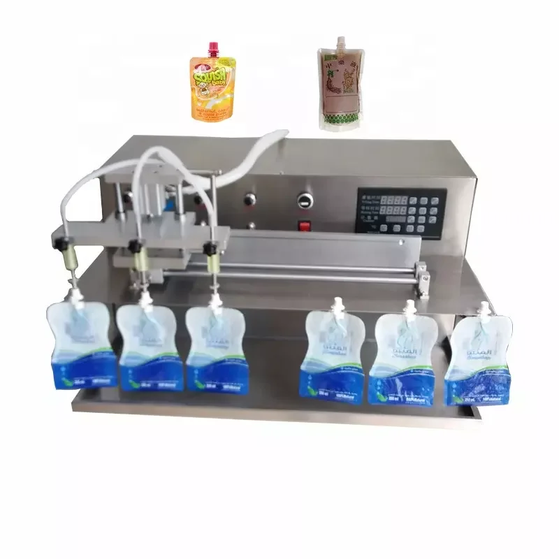 

25ml/s Bag Pouch Juice Liquid Filling Machines Automatic 3/4/6 Heads Yogurt Water Sachet Beverage Milk Jam Filling Machine
