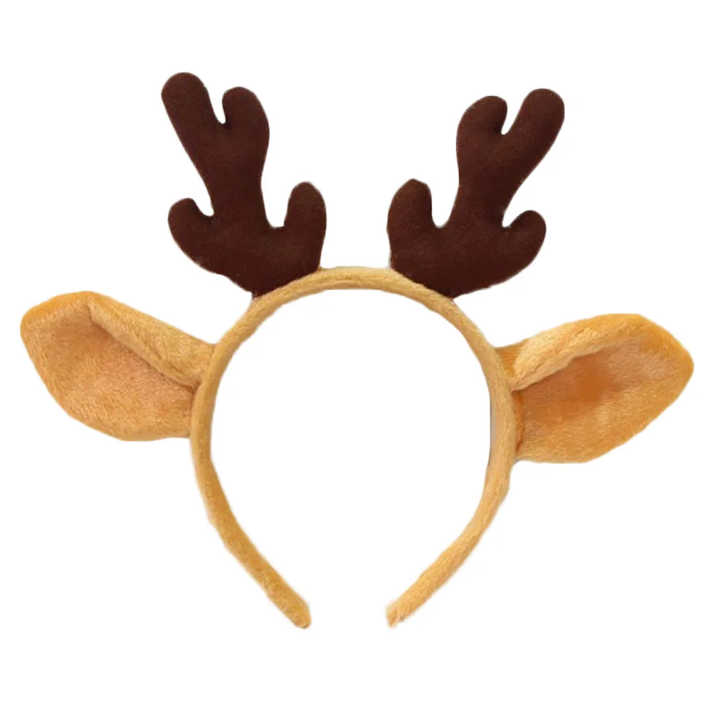 

Elk Horn Headdress Xmas Headband Christmas Antler Hair Clasp Headwear Animal Ears