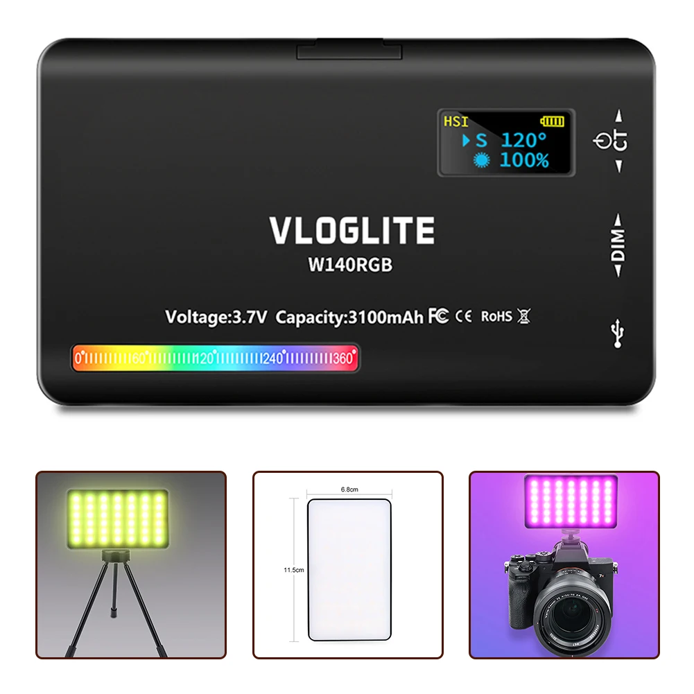 LED Video Light Camera Light 2500-9000k 8w W140 Rgb Fill Light Full Color Led Fill Light For Mobile Phone Outdoor Photography
LED Video Light Camera Light 2500-9000k 8w W140 Rgb Fill Light Full Color Led Fill Light For Mobile Phone Outdoor Photography