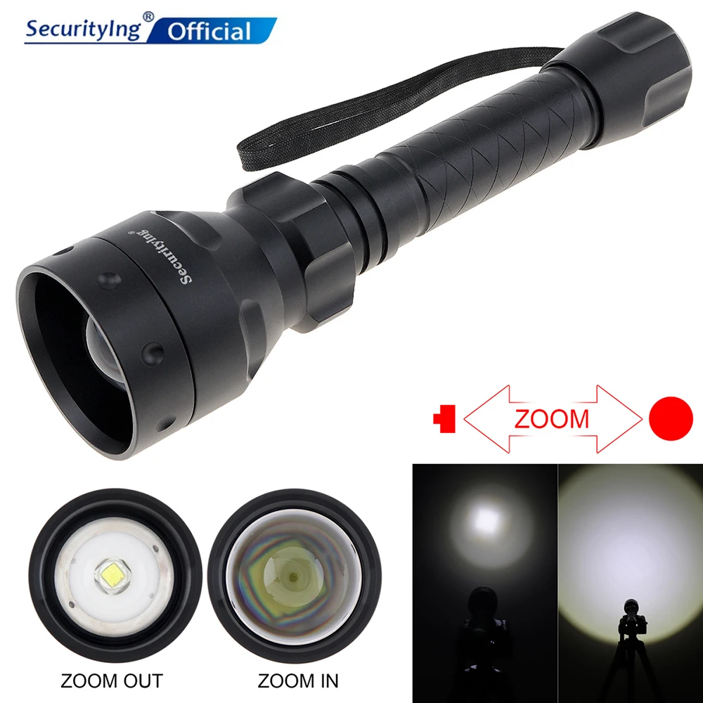 SecurityIng T50, большой радиус действия, масштабируемый фонарик, тактический фонарик, белый, диапазон радиации, портативный внешний фонарь с ночным видением
SecurityIng T50, большой радиус действия, масштабируемый фонарик, тактический фонарик, белый, диапазон радиации, портативный внешний фонарь с ночным видением