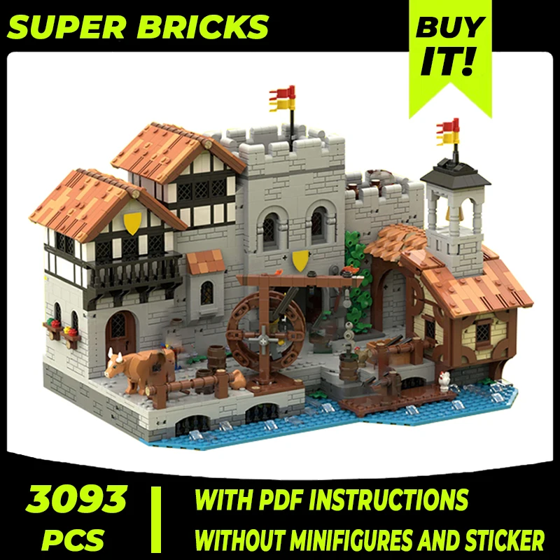 

Medieval Castle Model Moc Building Bricks Lion Knights' Harbor Technology Modular Blocks Gifts Christmas Toys DIY Sets Assembly